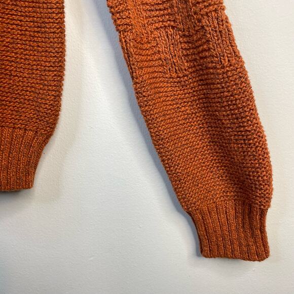 Prana Sky Meadow Chunky Knit mock Neck Cotton Blend Slouchy sweater womens S New - Picture 6 of 15